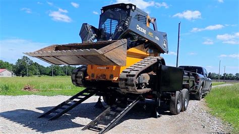 where to load skid steer on trailer|how to drive skid steer loader.